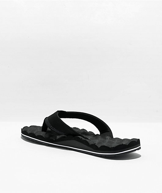 Volcom Recliner Black White Sandals Zumiez