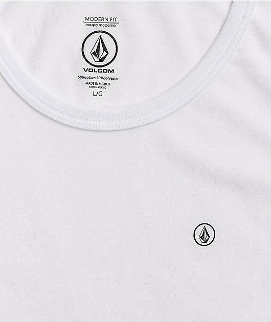 Volcom Solid White Tank Top