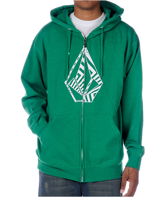 green volcom hoodie