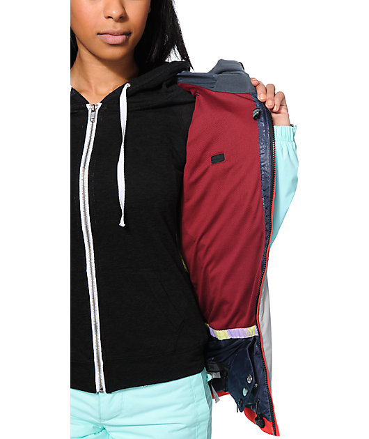 Volcom Stone Red & Mint 10K Snowboard Jacket