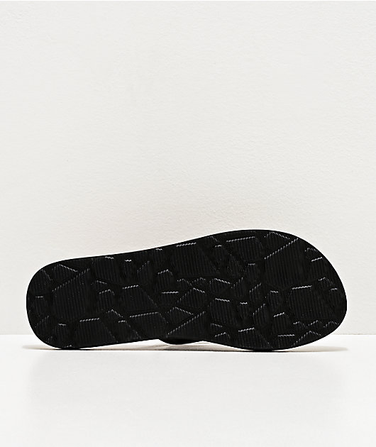 Volcom Thrills II Black & Khaki Thong Sandals