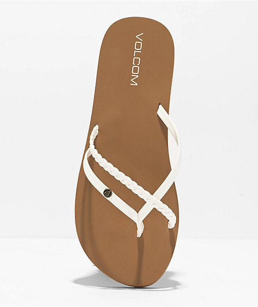 White 2024 volcom sandals