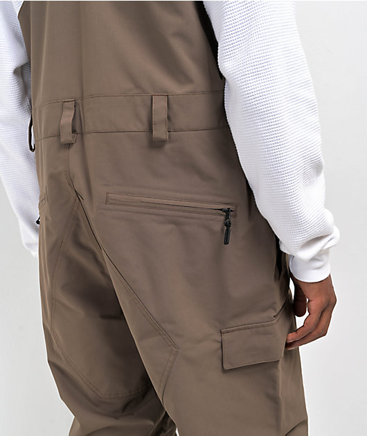 Aperture Bibber Khaki 10K Snowboard Bib Pants 2023