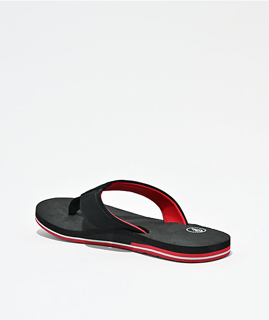 Volcom Victor Black & Red Sandals