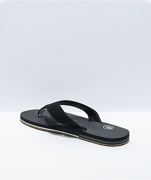 Volcom Victor Black White Sandals Zumiez