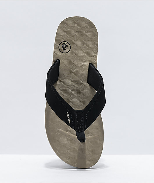 Volcom Victor Khaki & Black Sandals
