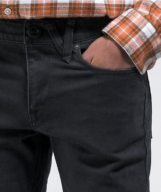 Volcom Vorta Slim Fit Black Denim Jeans