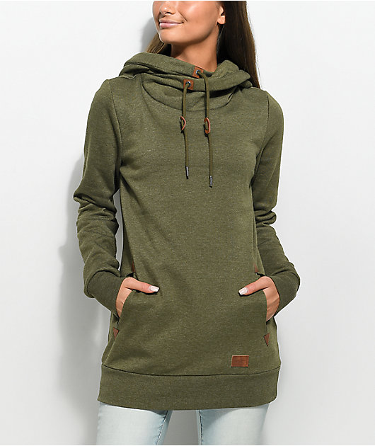 volcom walk on by high neck hoodie