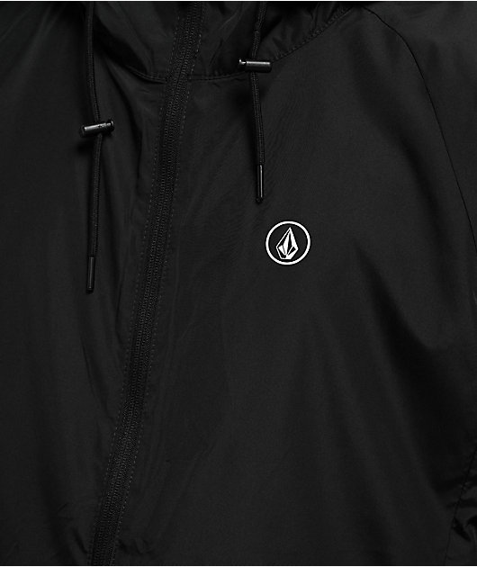 Volcom Wavern Black Windbreaker Jacket | Zumiez