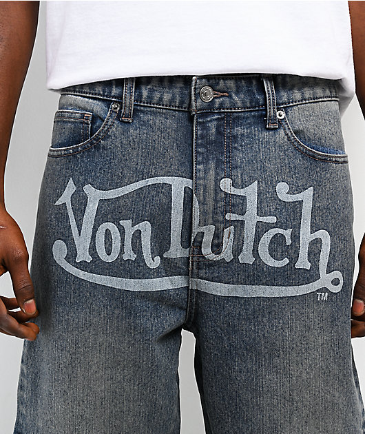 Von Dutch Angel Blue Wash Straight Leg Jeans