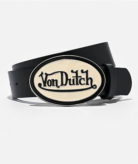 Von Dutch Black & White Enamel Belt