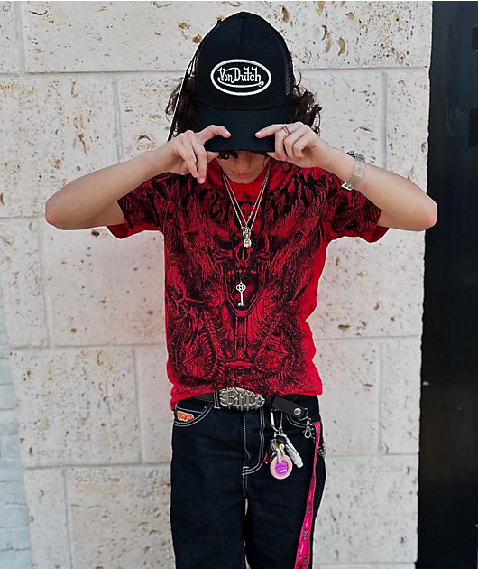 Von Dutch Black White Trucker Hat Zumiez