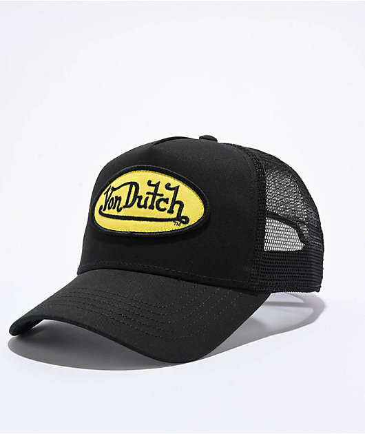 Von Dutch Black & Yellow Trucker Hat | Zumiez display picture 3