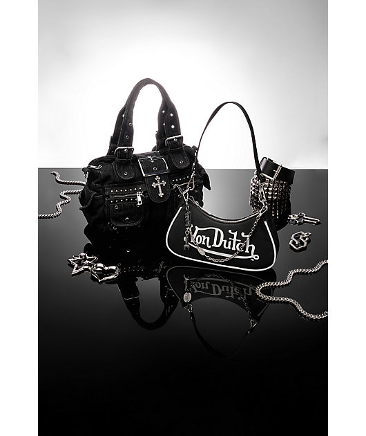 Von Dutch Black & White Shoulder Bag | Zumiez