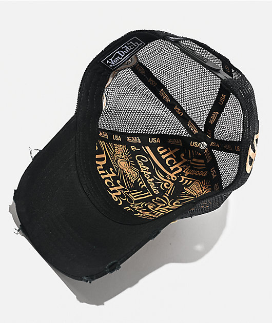 Von Dutch Bleached Black Trucker Hat