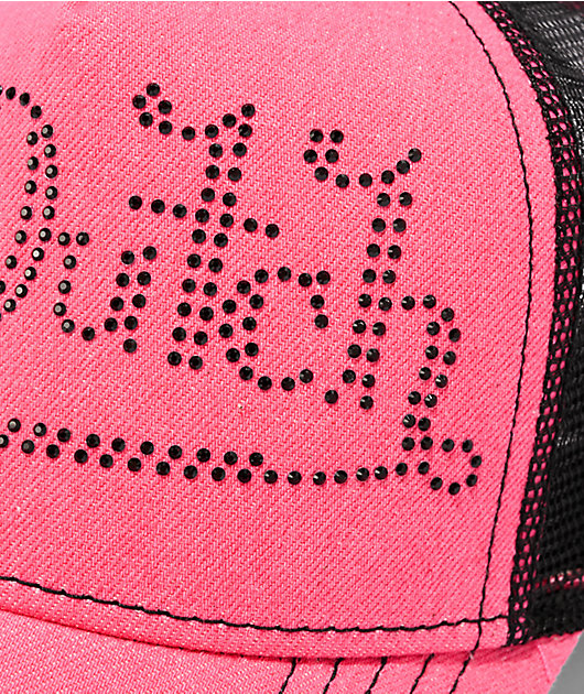 Von Dutch リバースロゴ ベルベット トラッカー キャップY2K Y2K Von Dutch Red Patch Logo Low Rise Revives Retro Flared