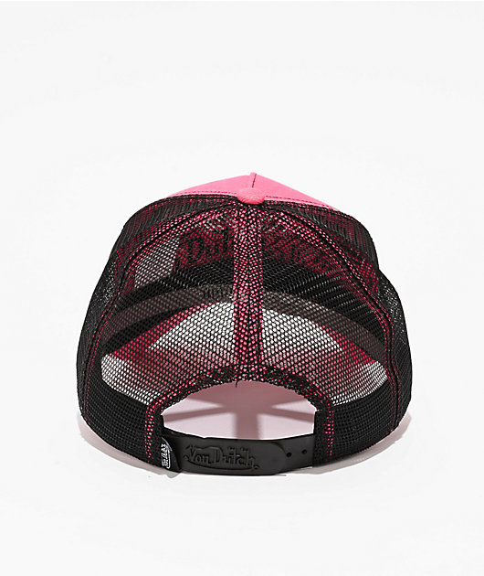 Von Dutch Bling Pink & Black Trucker Hat | Zumiez