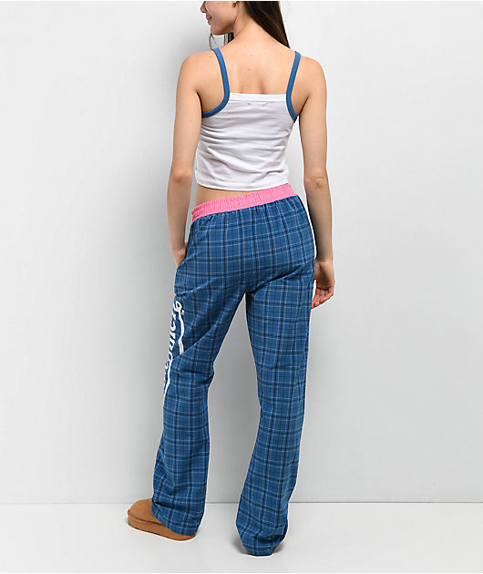 Von Dutch Blue Plaid Lounge Set