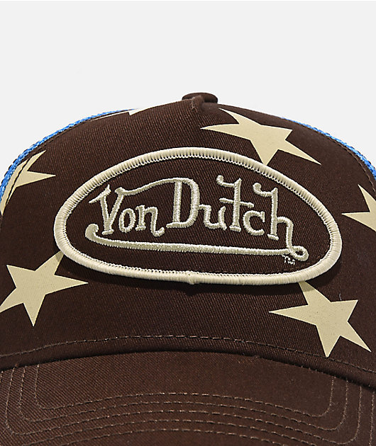 Von Dutch Brown & Blue Americana Trucker Hat