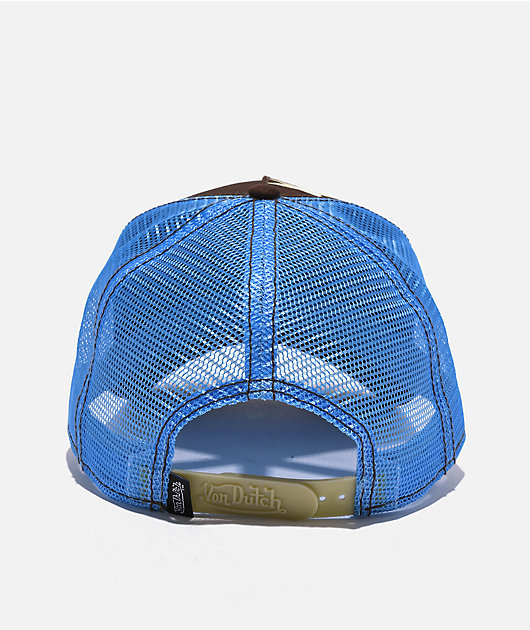 Von Dutch Brown & Blue Americana Trucker Hat