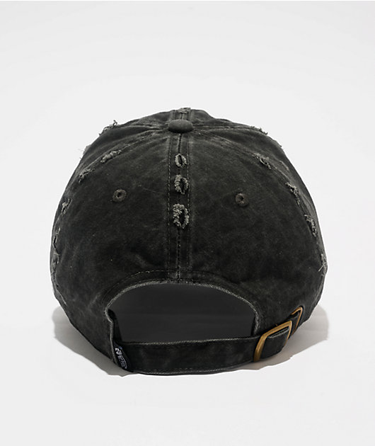 Von Dutch Busted Black Strapback Hat