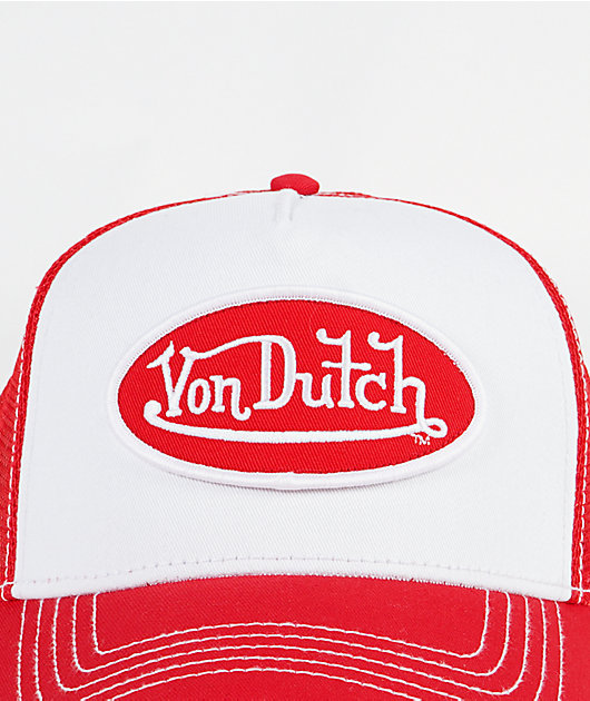 Von Dutch Canada Flag White & Red Trucker Hat