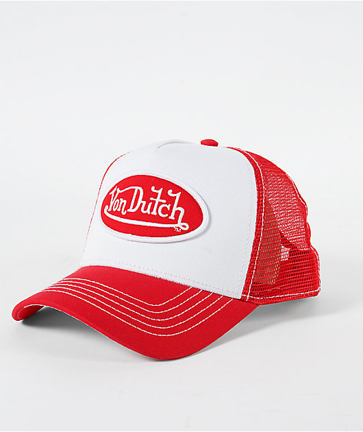 Von Dutch Canada Flag White & Red Trucker Hat