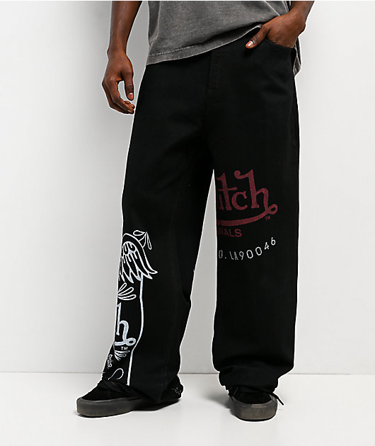 Von Dutch Cannonball Black Baggy Jeans