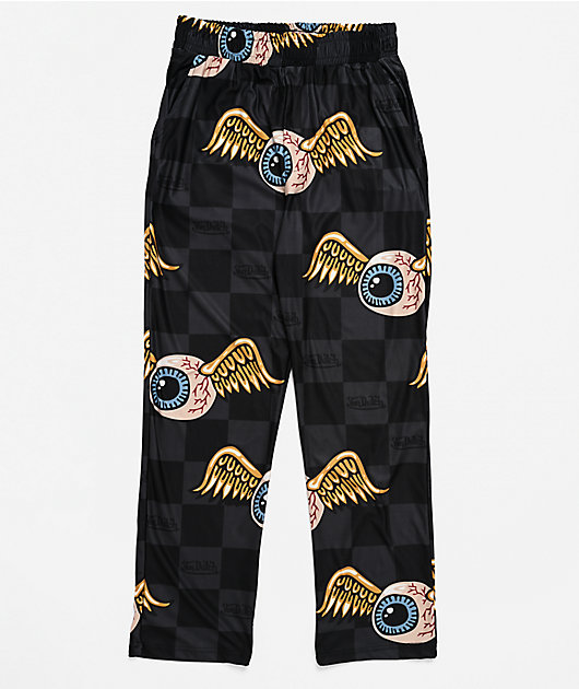 Von Dutch Checker Eye Black Lounge Pants | Zumiez