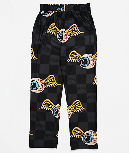 Von Dutch Checker Eye Black Lounge Pants | Zumiez