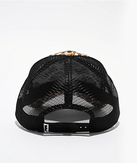 Von Dutch Cheetah Velvet Trucker Hat