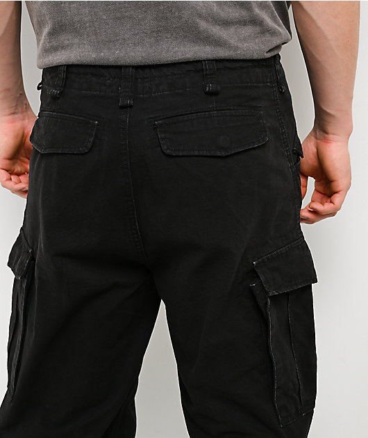 Von Dutch Commander Black Cargo Pants