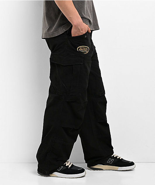 Von Dutch Commander Black Cargo Pants