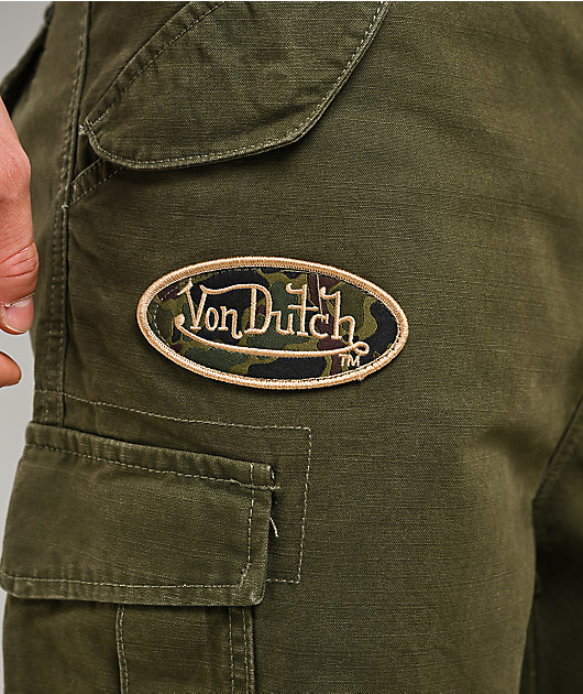Von Dutch Commander Green Cargo Pants