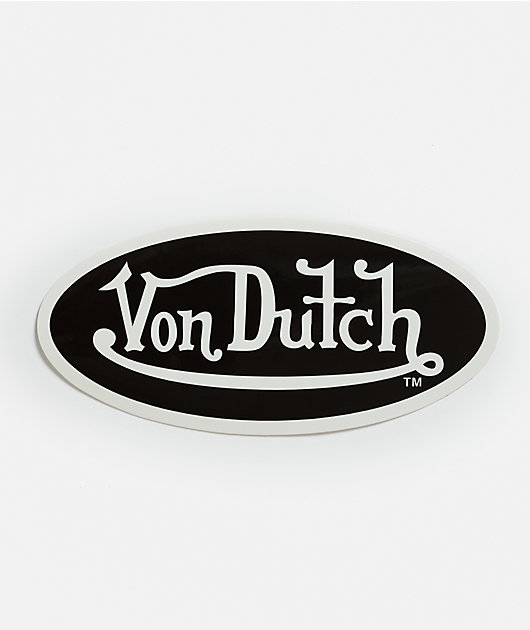 Von Dutch Core Logo Black & White Sticker | Zumiez