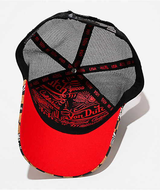Von Dutch Corked Black Trucker Hat