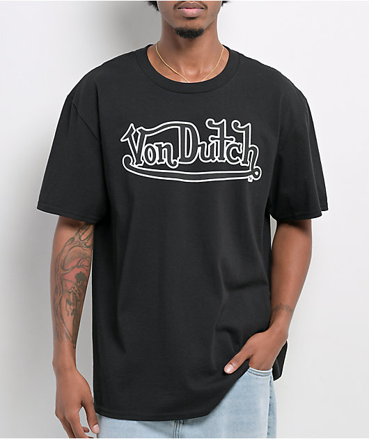 Von Dutch Crossbone Motors Black T-Shirt | Zumiez