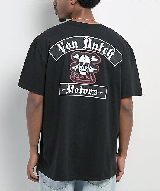 Von Dutch Crossbone Motors Black T-Shirt | Zumiez
