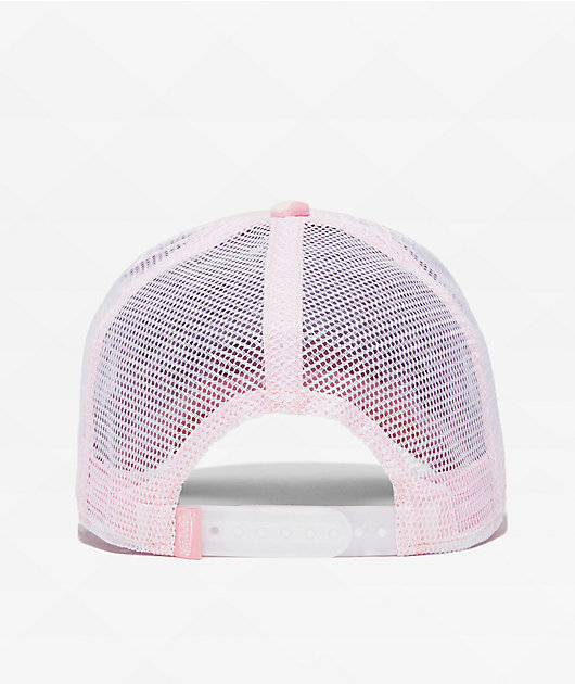 Von Dutch Crush Velvet Pink Trucker Hat | Zumiez