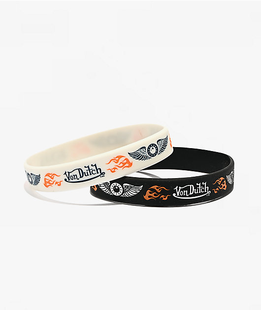 Von Dutch Flying Eyeball Black & White 2 Pack Bracelets