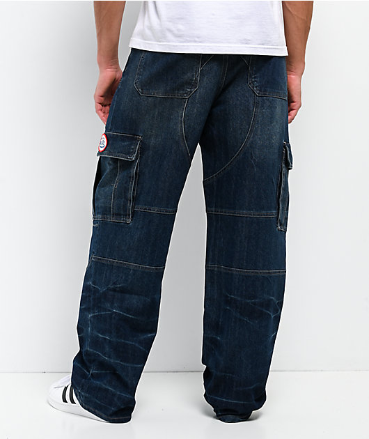 パンツ   jeans cargo pants Von Dutch Hunter Blue Wash Cargo Jeans | Zumiez