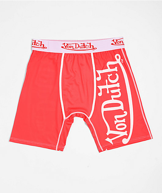 Von Dutch Logo Red Boxer Briefs