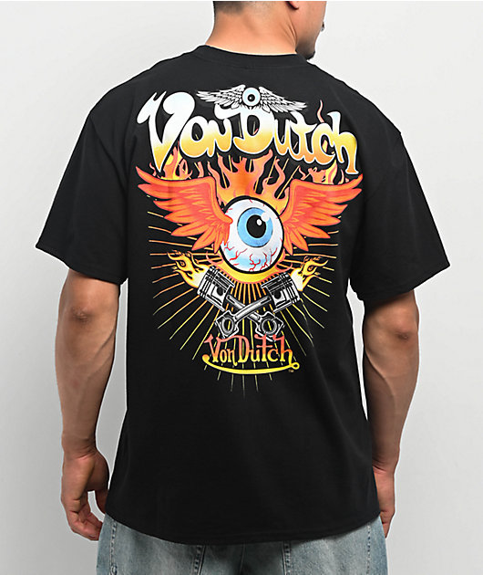 Von Dutch Moto Flying Black T-Shirt