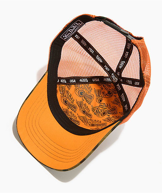 Von Dutch Multi Camo & Orange Trucker Hat