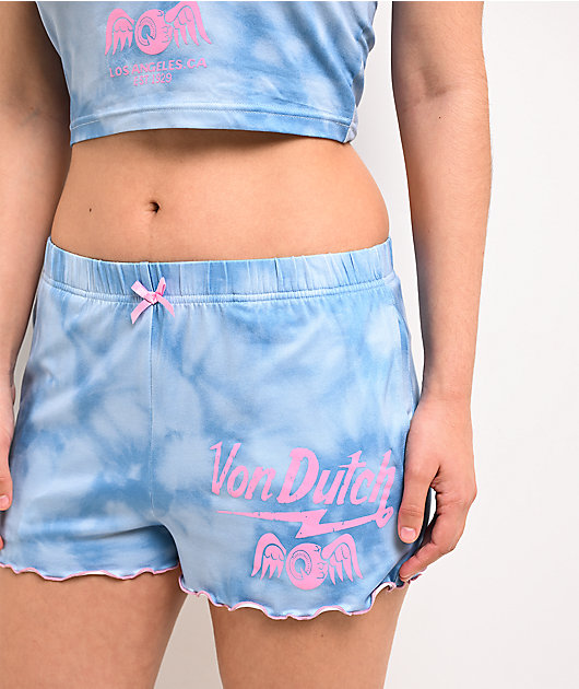 Von Dutch Pink & Blue Tie Dye Lounge Set