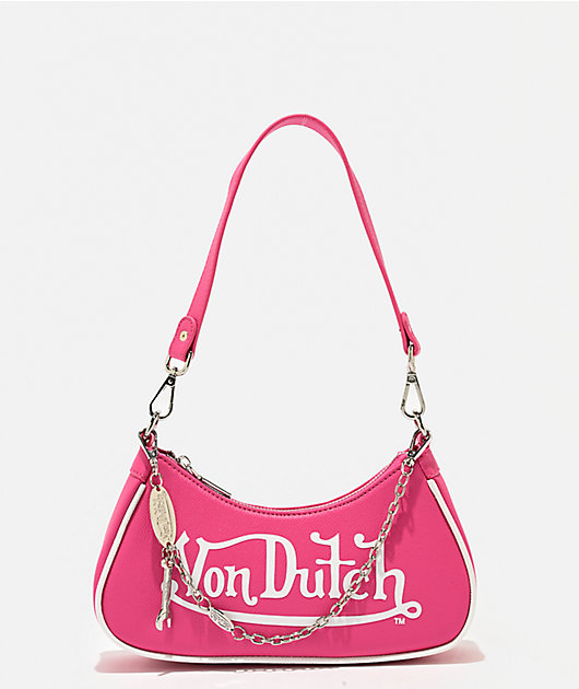 Von Dutch Pink & White Shoulder Bag | Zumiez