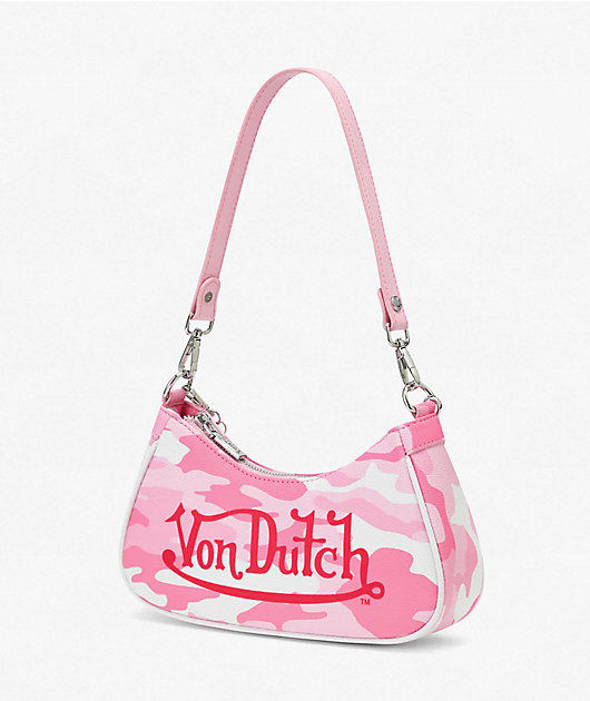 Von Dutch Pink Camo Shoulder Bag