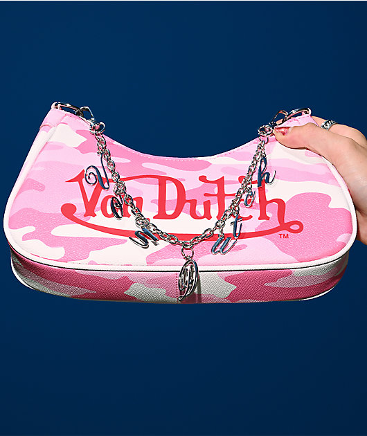 Von Dutch Pink Camo Shoulder Bag