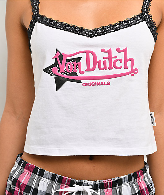Von Dutch Plaid Pink Lounge Set