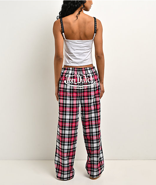 Von Dutch Plaid Pink Lounge Set
